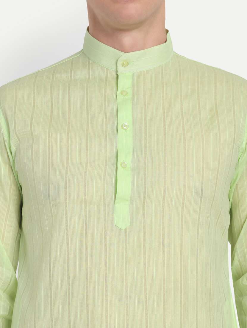 men mandarin neck kurta with trousers ethnic wear set - 21939564 -  Standard Image - 2