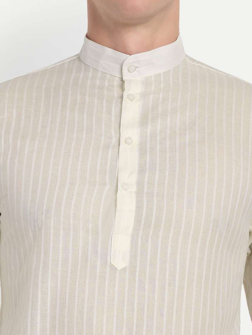 men mandarin neck kurta with trousers ethnic wear set - 21939569 -  Standard Image - 2