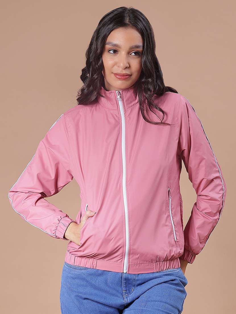 women solid long sleeve windcheater jacket - 21939630 - Zoom Image - 0