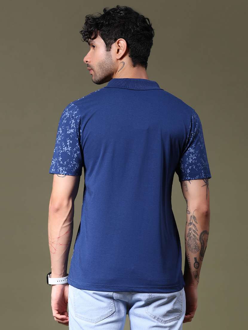 men printed short sleeve regular fit polo t-shirt - 21939708 -  Standard Image - 2