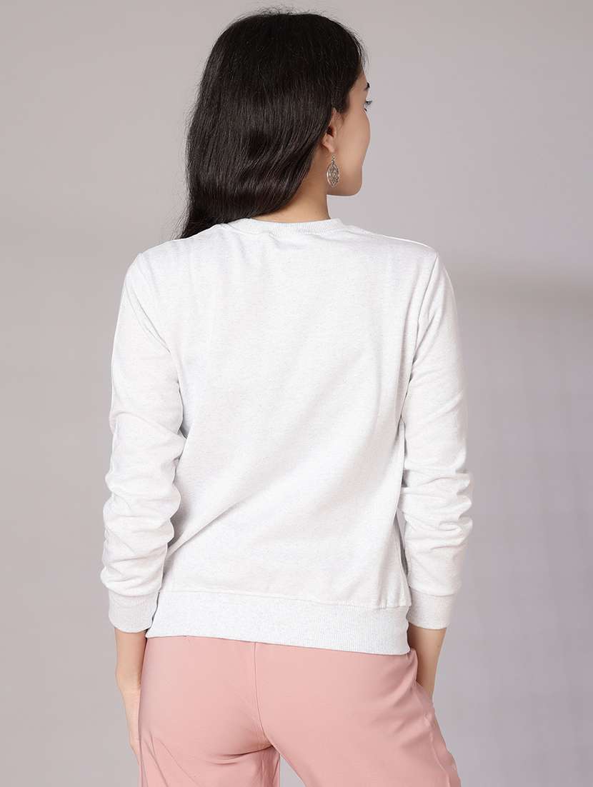 women front print long sleeve sweatshirt - 21939729 - Standard Image - 2