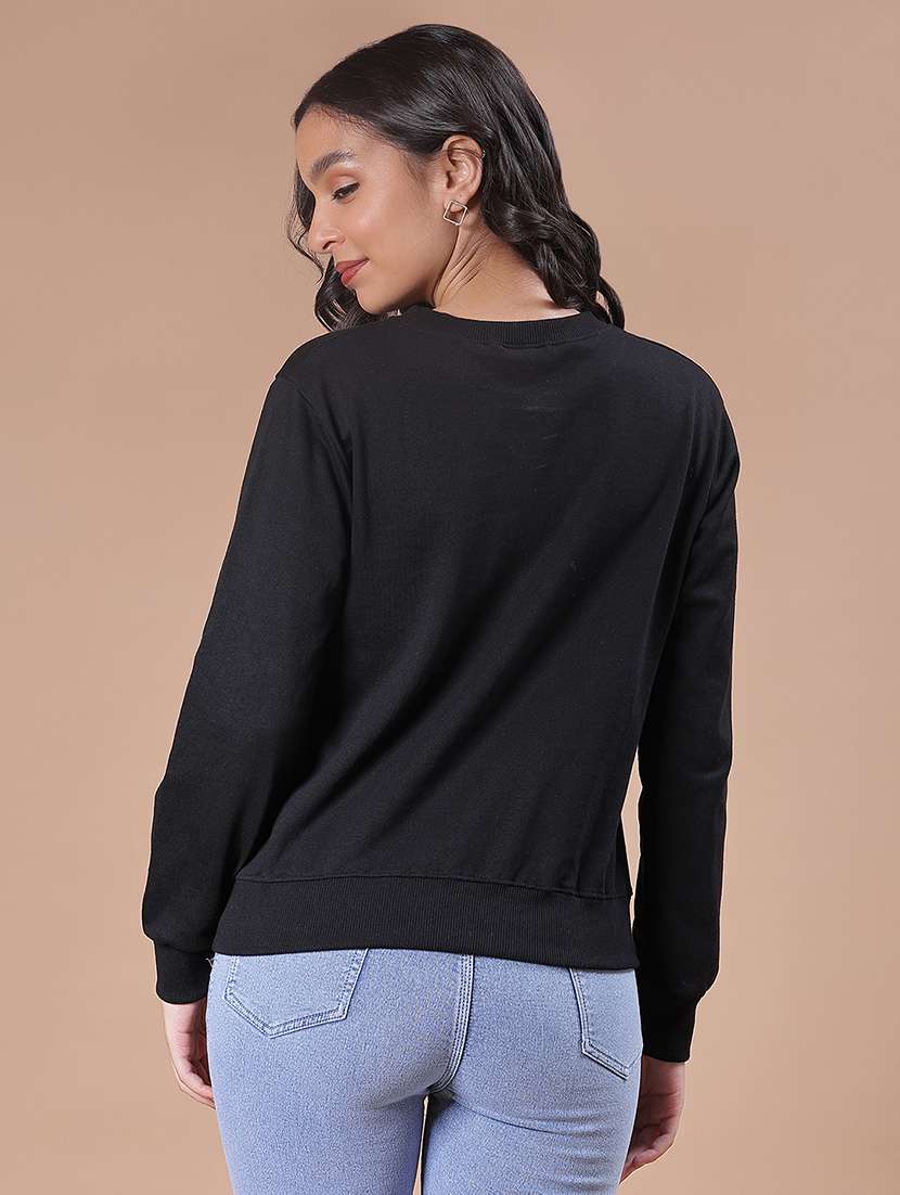 women chest print long sleeve sweatshirt - 21939731 -  Standard Image - 2