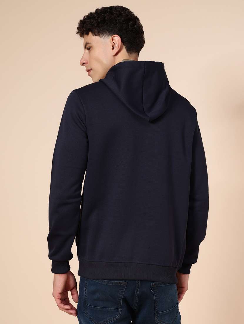 men chest print long sleeve hooded sweatshirt - 21939754 -  Standard Image - 2