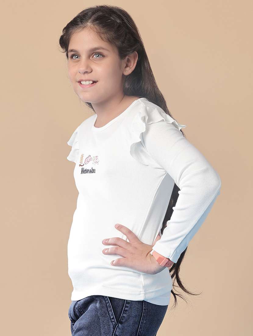 girls embroidered long sleeve t-shirt - 21939813 -  Standard Image - 2