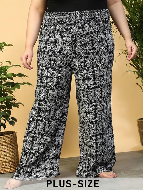 women plus size printed wide leg palazzo - 21940219 - Standard Image - 0