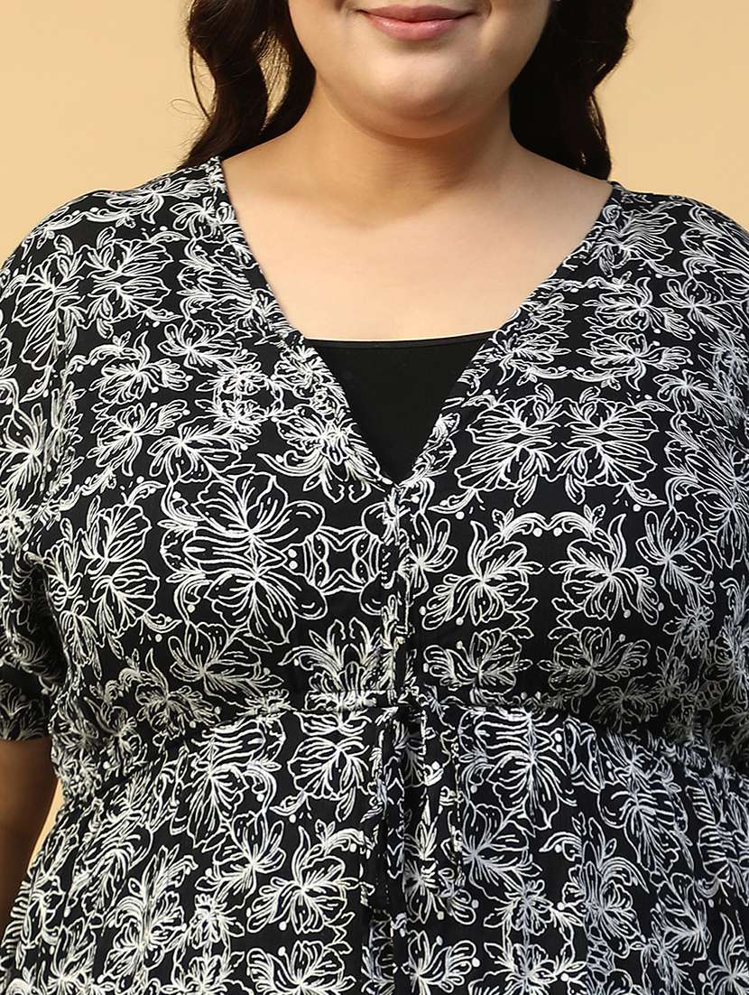 women plus size printed short sleeve a-line dress - 21940256 -  Standard Image - 2