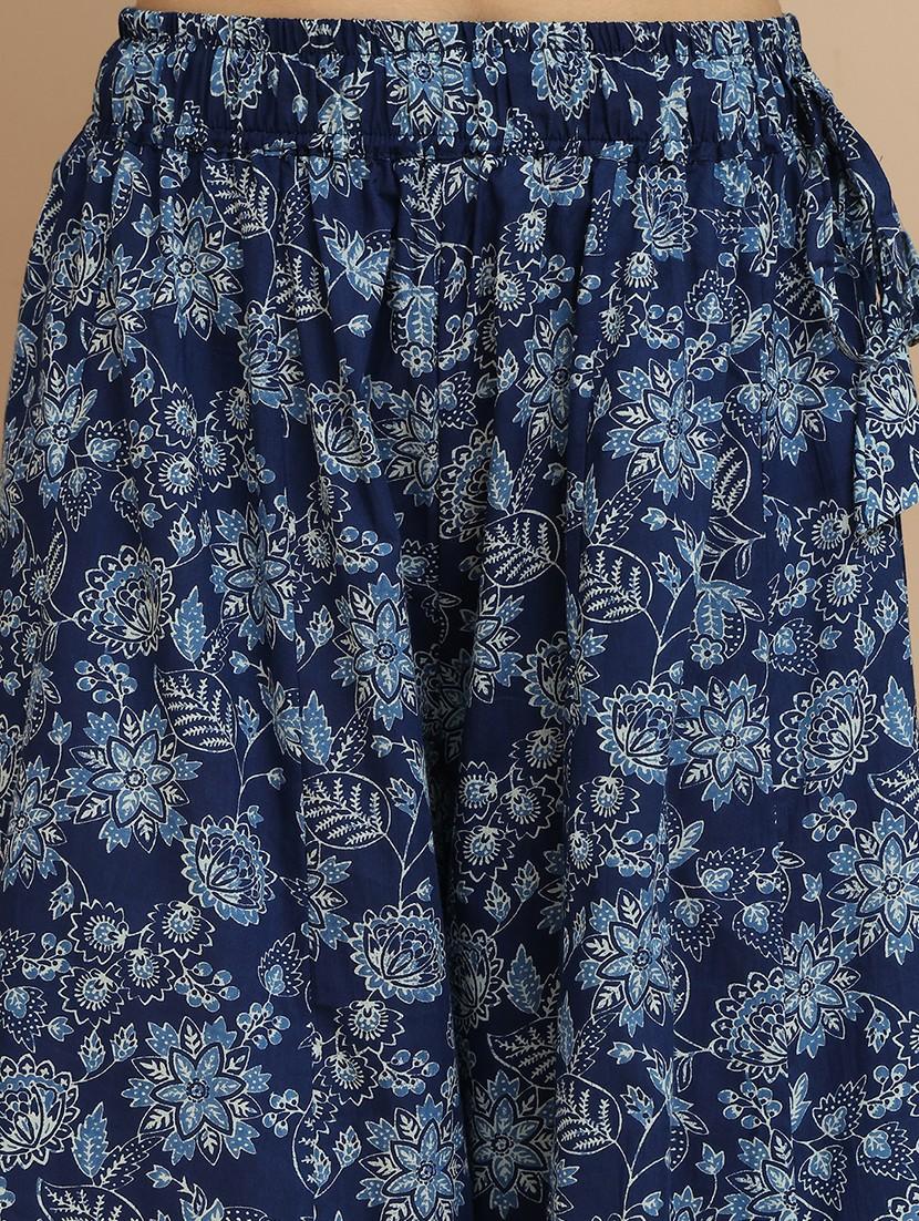 women printed mid rise flared palazzo - 21940416 - Standard Image - 2