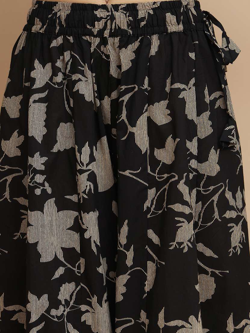 women floral printed mid rise flared palazzo - 21940417 -  Standard Image - 2