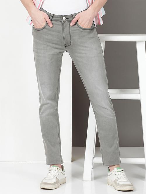 men washed mid rise full length jeans - 21940439 - Standard Image - 0
