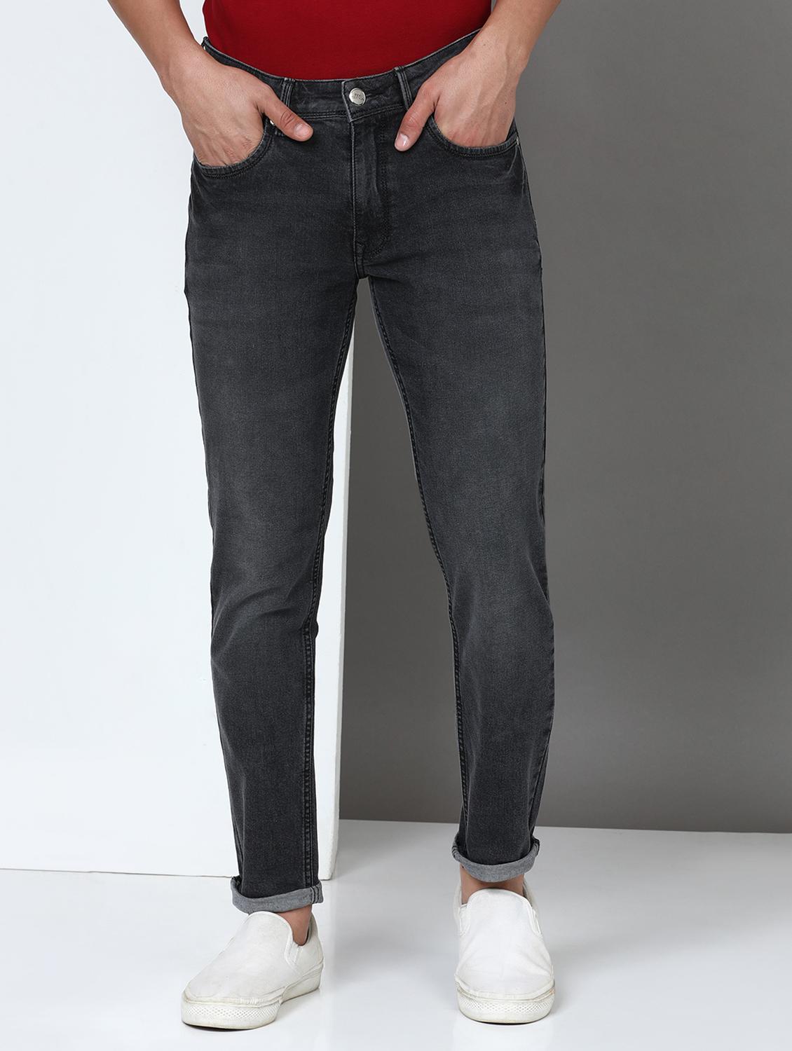 men mid rise full length denim jeans