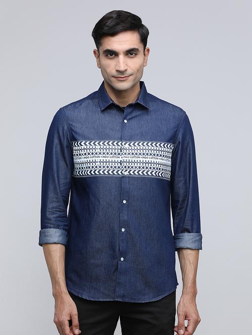 men printed long sleeve regular fit casual shirt - 21940476 - Standard Image - 0