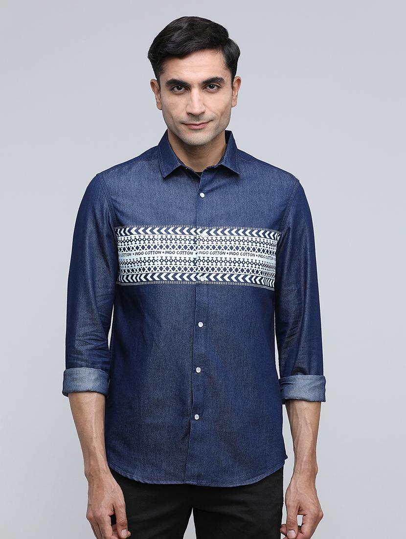 men printed long sleeve regular fit casual shirt - 21940476 - Zoom Image - 0