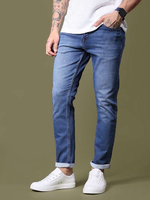men washed mid rise full length jean - 21940510 -  Standard Image - 0