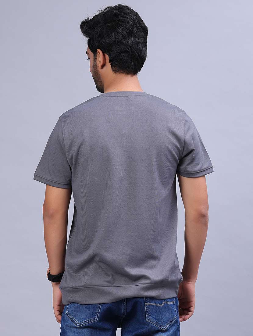 men solid short sleeve regular fit t-shirt - 21940523 - Standard Image - 2