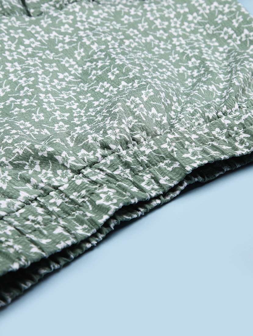 girls floral printed mid rise ruffle skirt - 21940591 -  Standard Image - 2