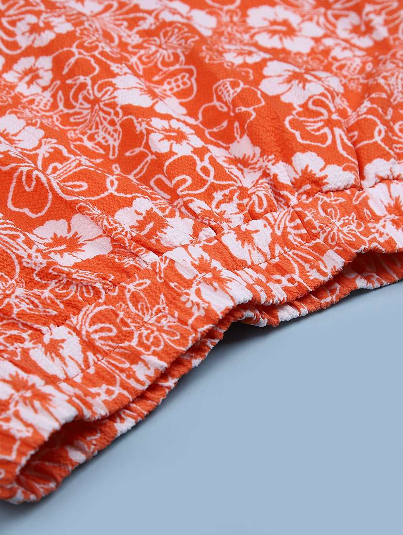 girls floral printed mid rise ruffle skirt - 21940592 -  Standard Image - 2