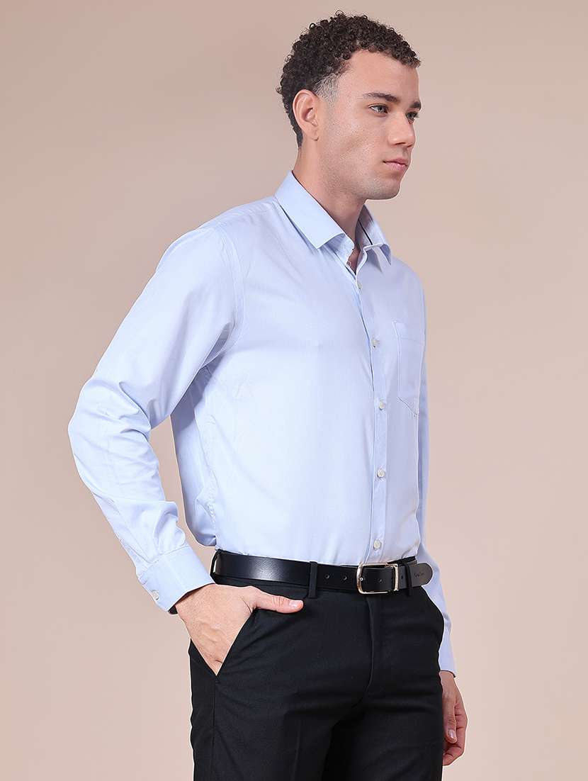men solid collared long sleeve shirt - 21940620 -  Standard Image - 2