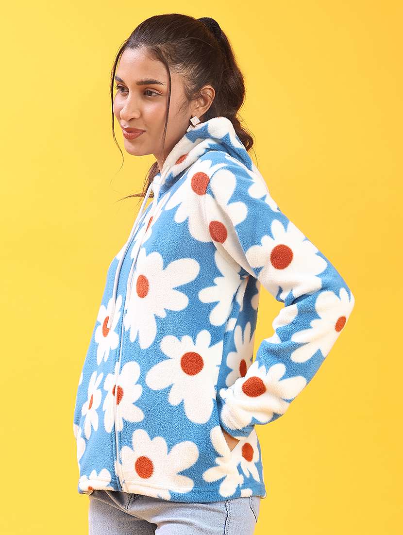 women printed long sleeve hooded sweatshirt - 21940646 -  Standard Image - 2