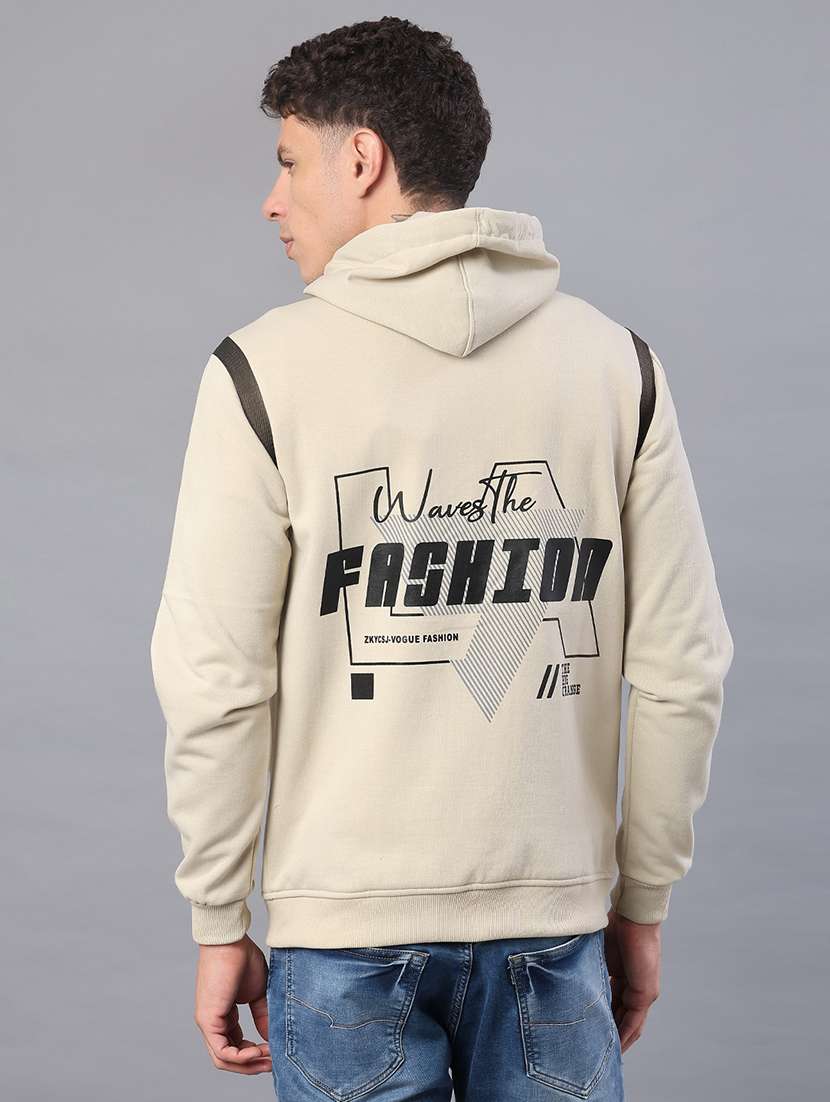 men printed long sleeve hooded sweatshirt - 21940658 -  Standard Image - 2