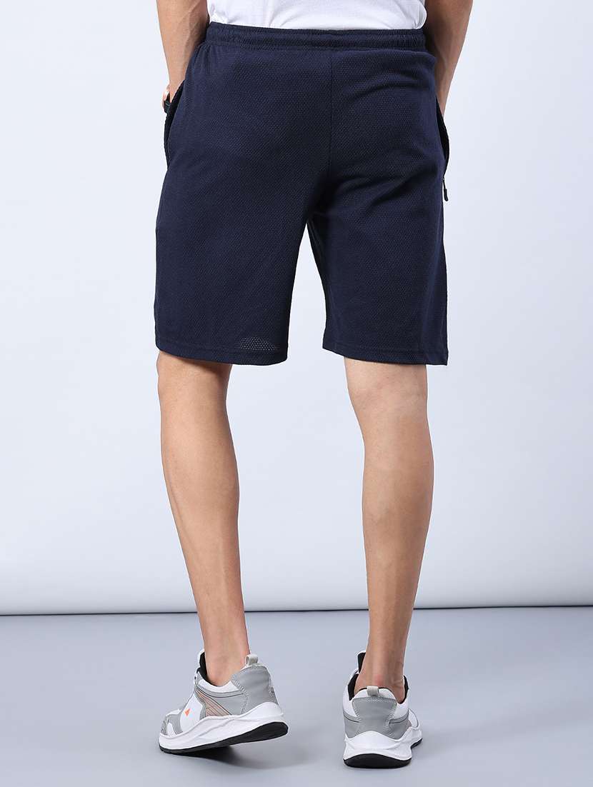 men solid mid rise reguar fit shorts - 21940704 -  Standard Image - 2