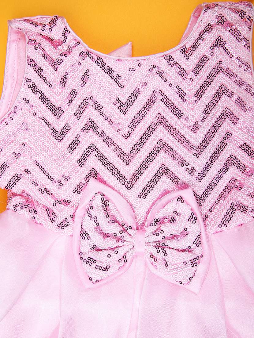 girls self designed sleeveless flared frock with hairband - 21940718 -  Standard Image - 2