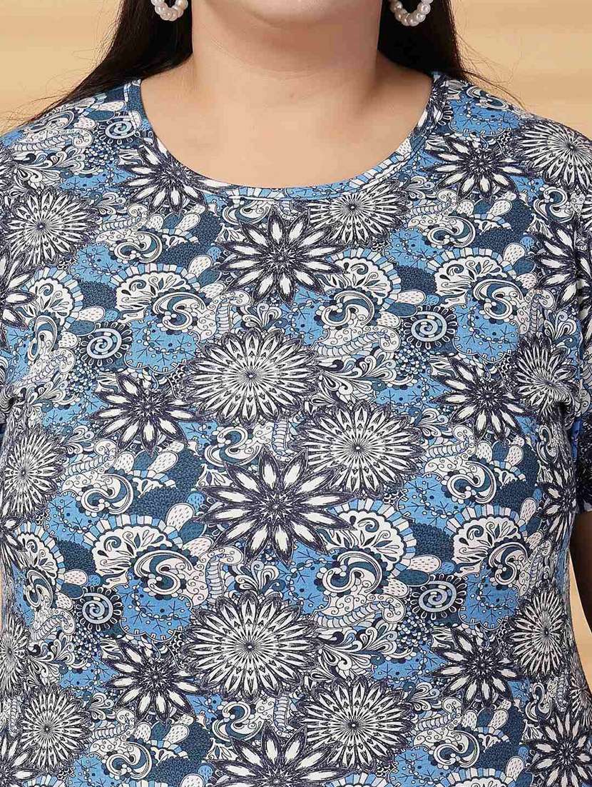 women plus size printed short sleeve t-shirt - 21940822 - Standard Image - 2