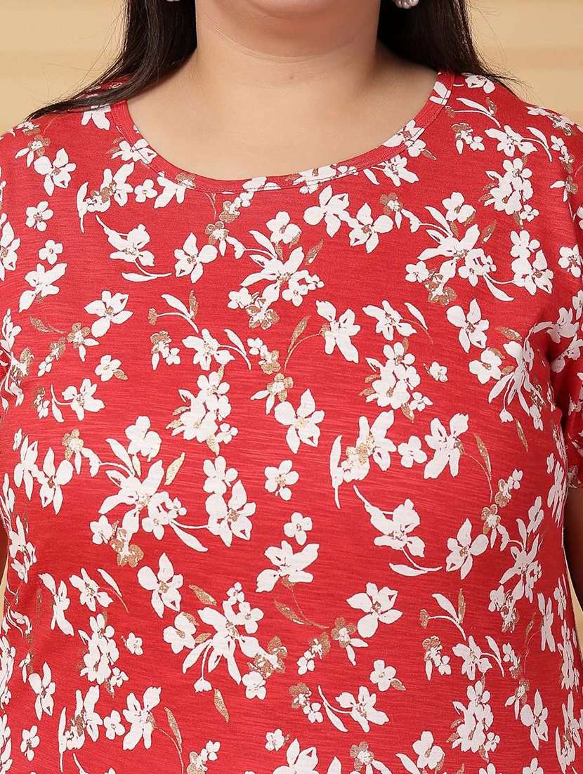 women plus size printed short sleeve t-shirt - 21940832 -  Standard Image - 2