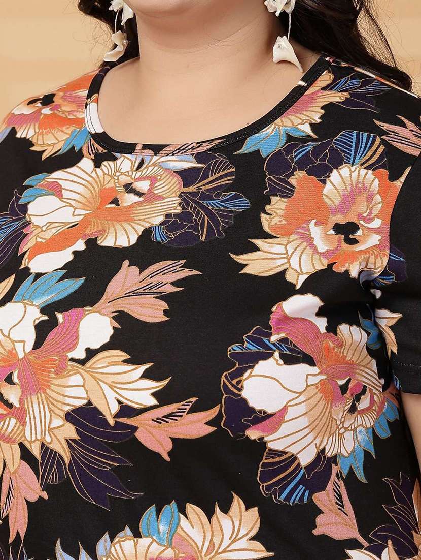 women plus size printed short sleeve t-shirt - 21940838 - Standard Image - 2