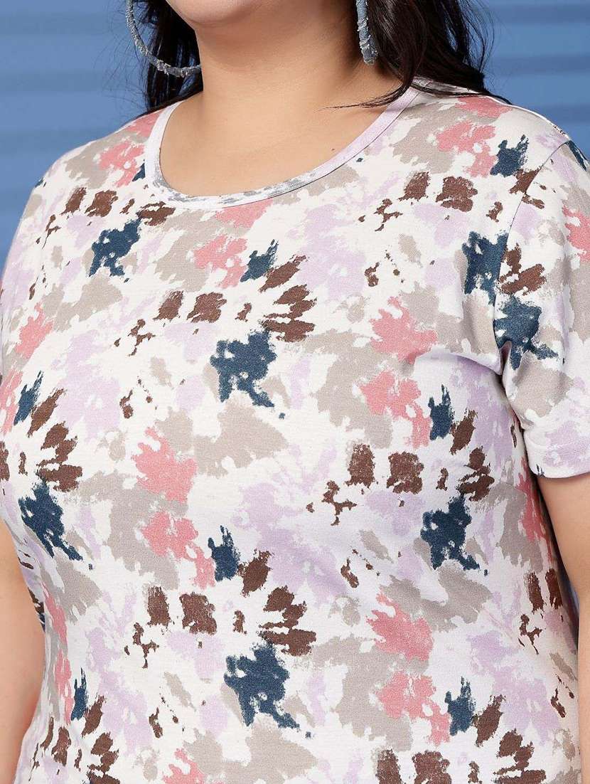 women plus size printed short sleeve t-shirt - 21940841 -  Standard Image - 2