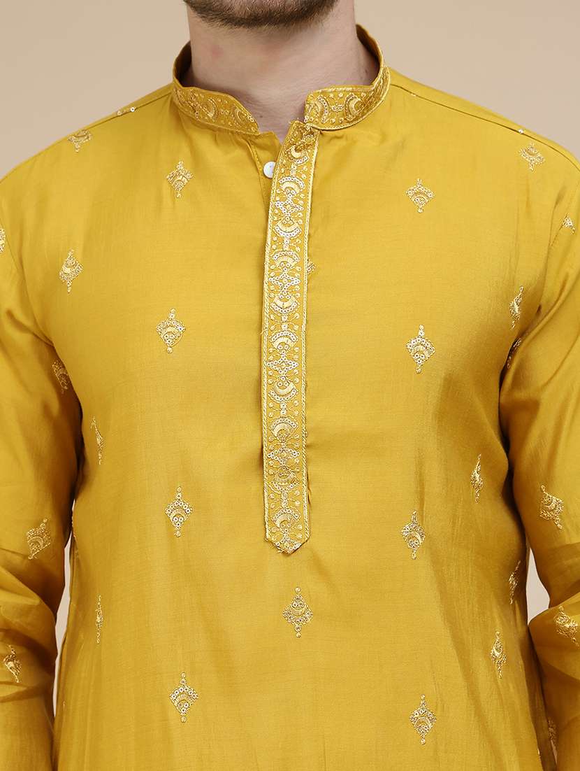 men mandarin neck kurta pyjama ethnic wear set - 21940863 -  Standard Image - 2