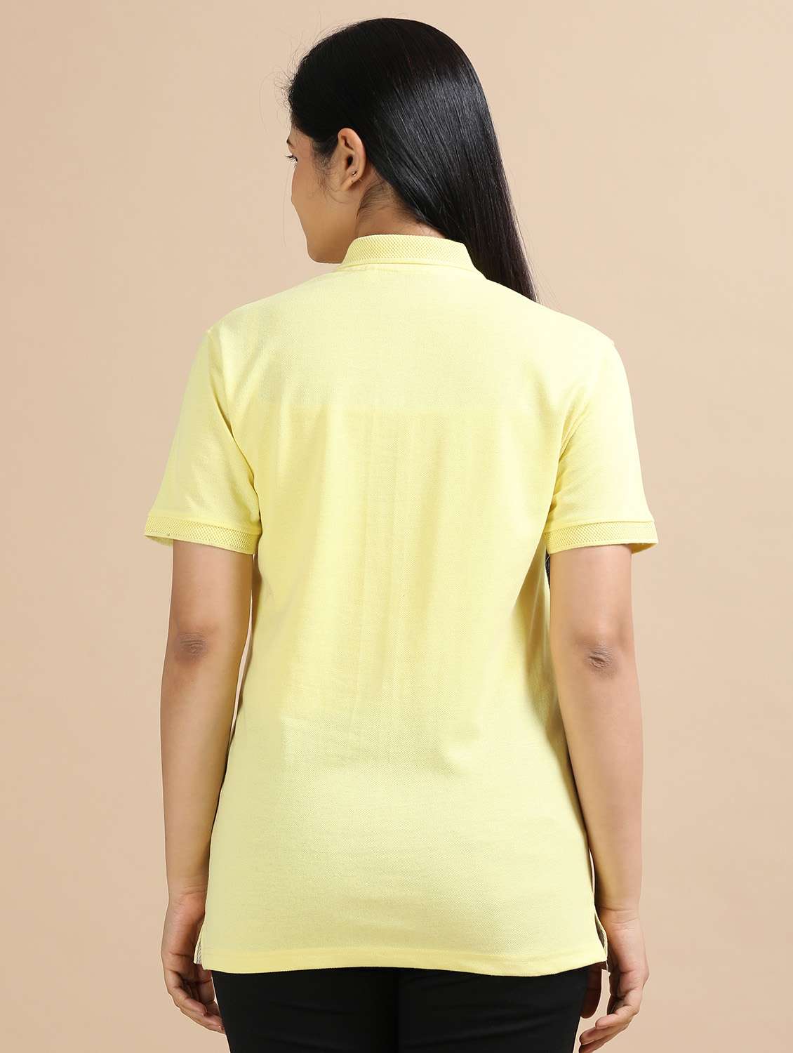 women solid short sleeve slim fit polo t-shirt - 21940994 -  Standard Image - 2