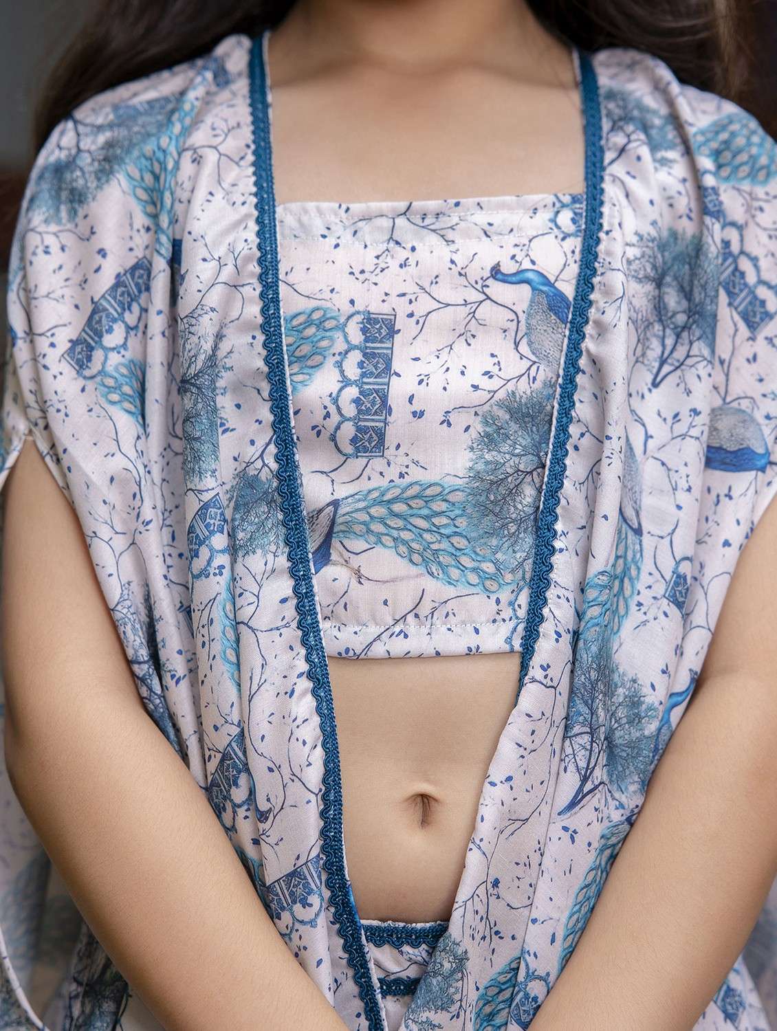 girls white and blue printed fusion set - 21941002 - Standard Image - 2