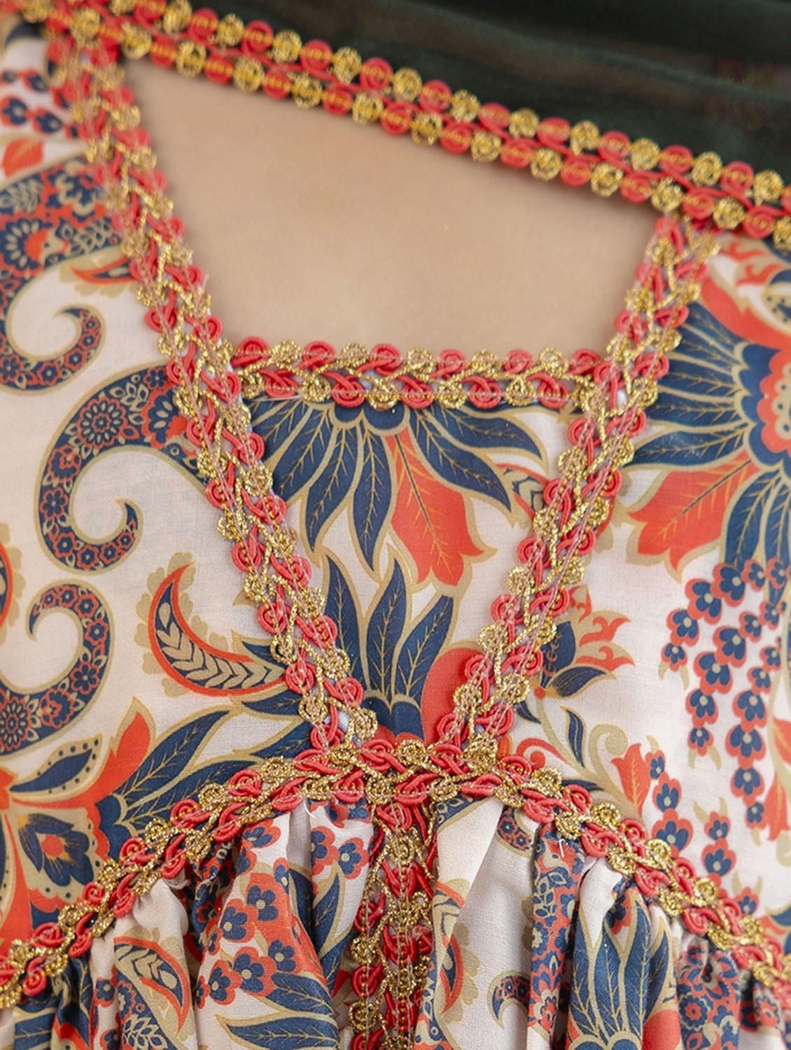 women paisley printed kurta sharara with dupatta set - 21941004 - Standard Image - 2