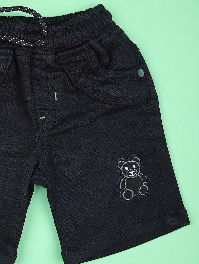 boys solid t-shirt & shorts twin set - 21941100 -  Standard Image - 2