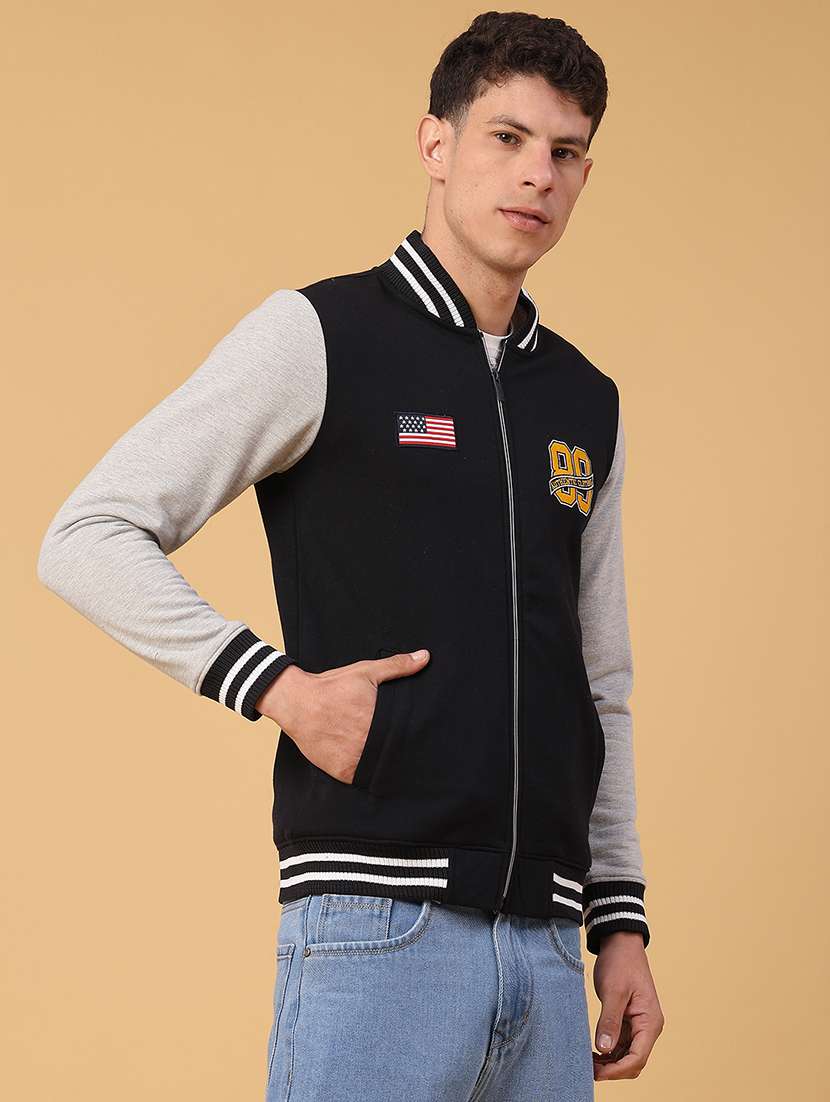 men color blocked long sleeve varsity jacket - 21941242 -  Standard Image - 2