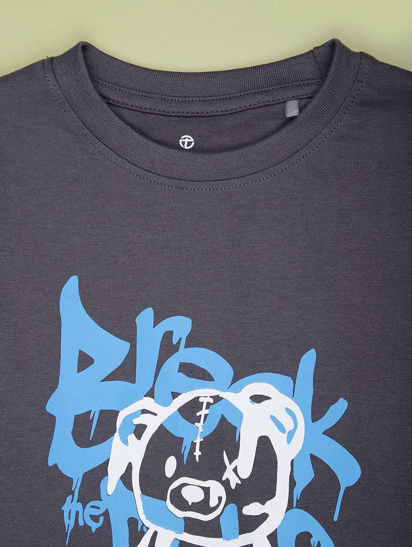 boys printed long sleeve round neck t-shirt - 21941305 -  Standard Image - 2