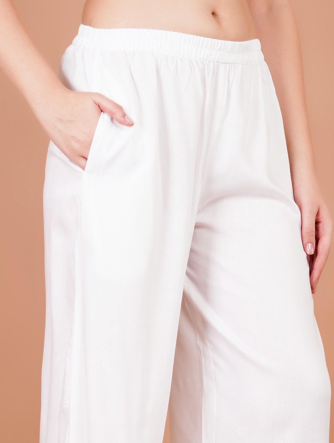 women pack of 2 solid straight palazzo - 21941353 - Standard Image - 2