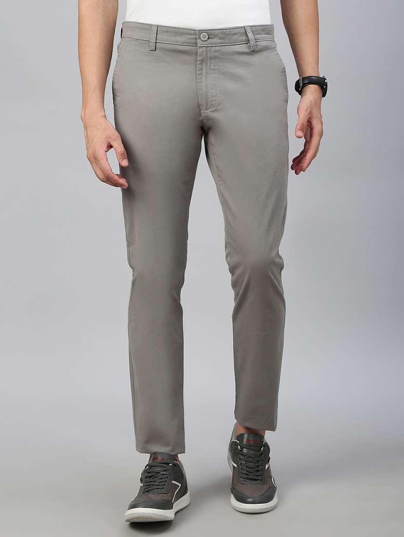 men solid mid rise flat front casual chinos  - 21941371 -  Standard Image - 2