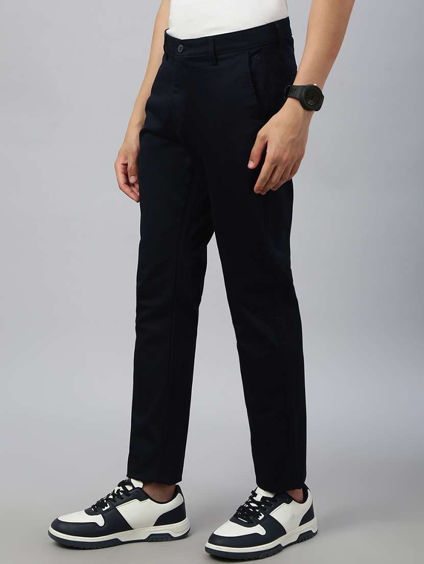 men solid mid rise flat front casual chinos  - 21941373 -  Standard Image - 2