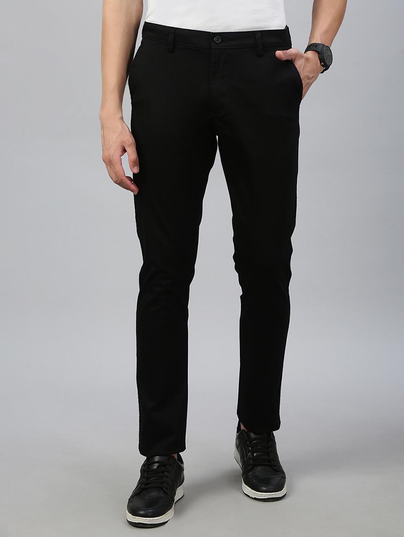 men solid mid rise flat front casual chinos - 21941374 - Standard Image - 2