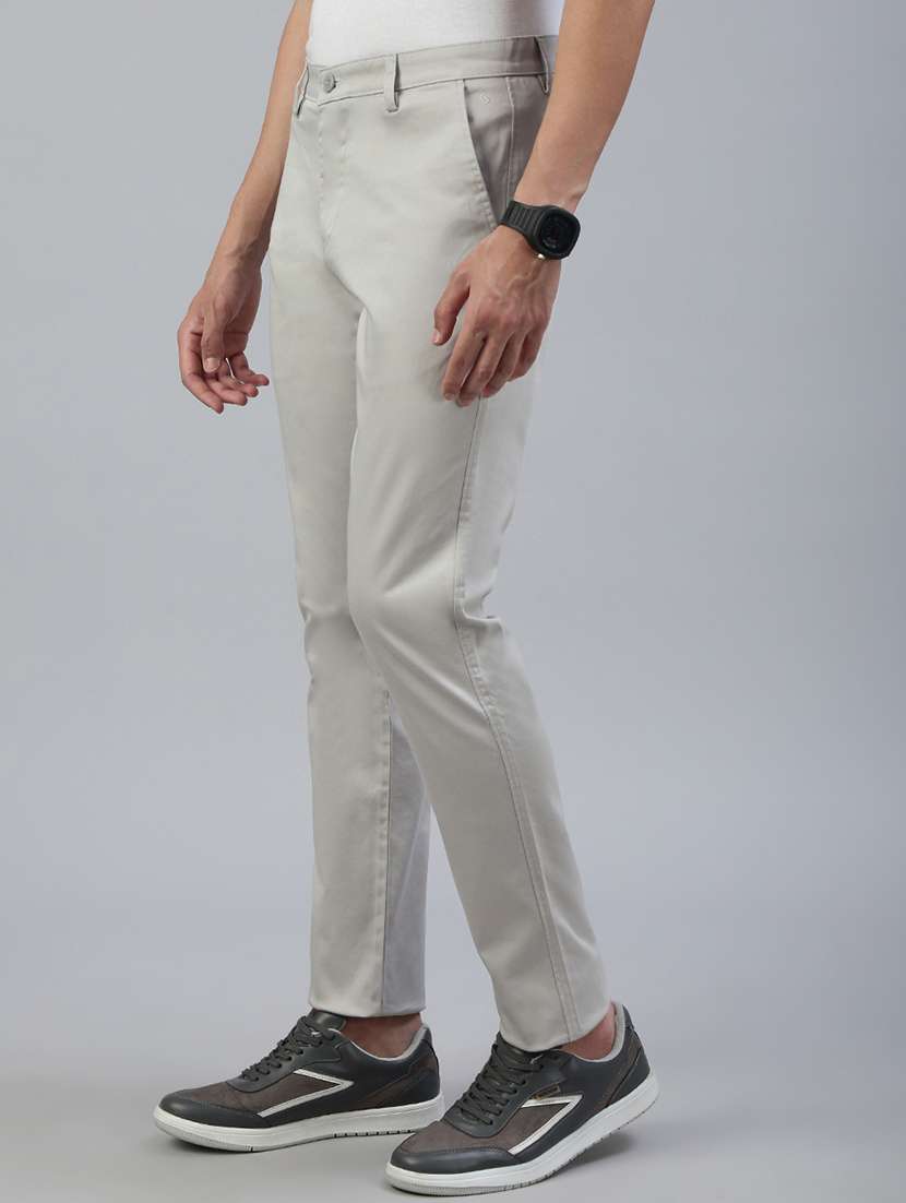 men solid mid rise flat front casual chinos  - 21941375 -  Standard Image - 2