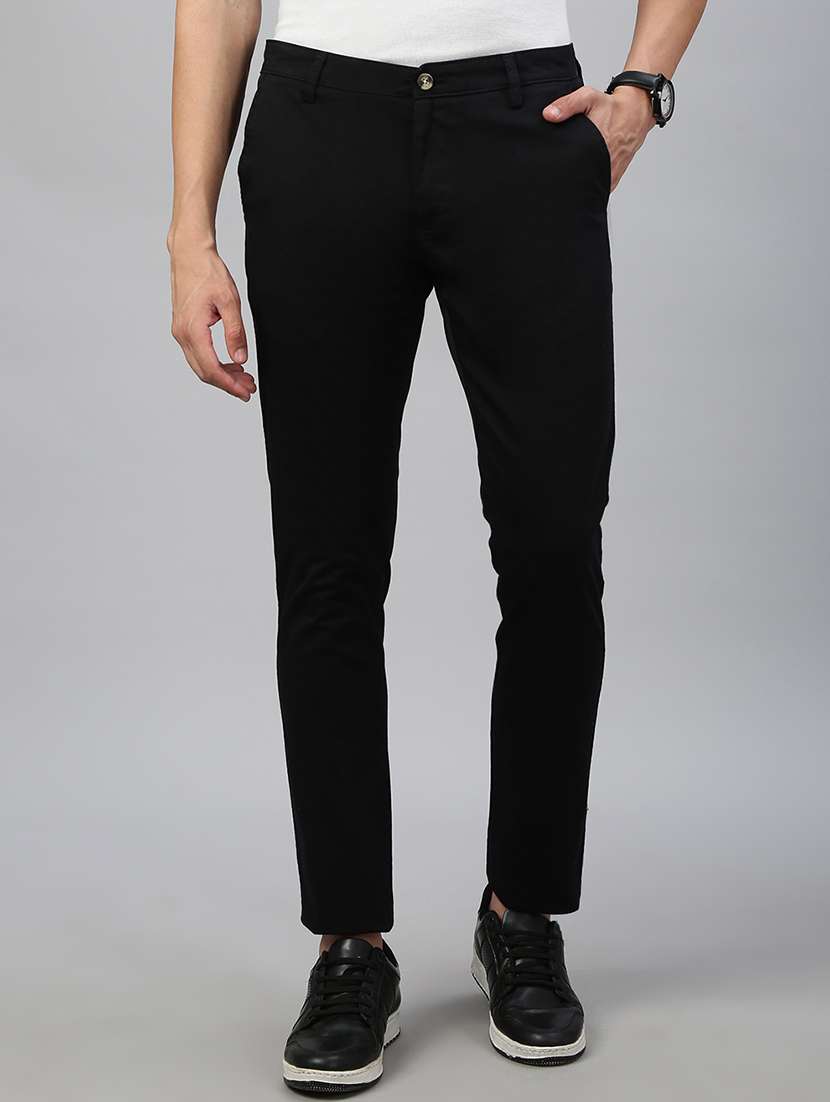 men solid mid rise flat front casual chinos  - 21941378 -  Standard Image - 2