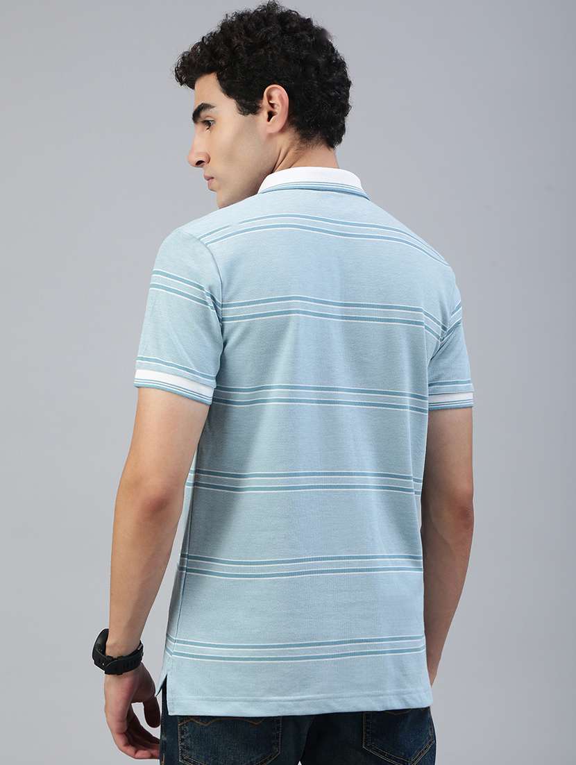 men striped short sleeve regular fit polo t-shirt - 21941382 -  Standard Image - 2