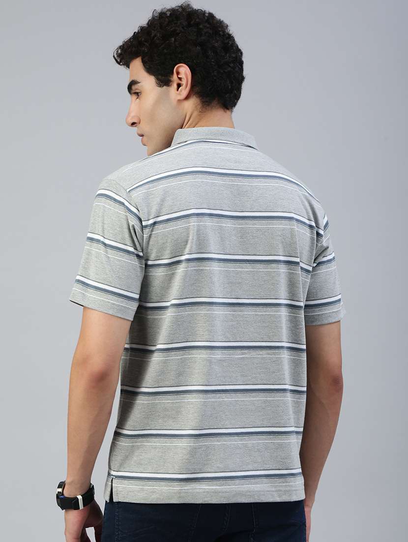 men striped short sleeve regular fit polo t-shirt - 21941387 -  Standard Image - 2
