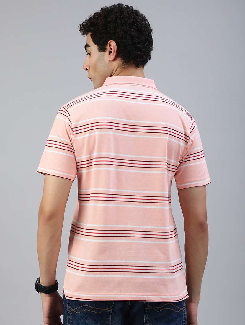men striped short sleeve regular fit polo t-shirt - 21941388 -  Standard Image - 2