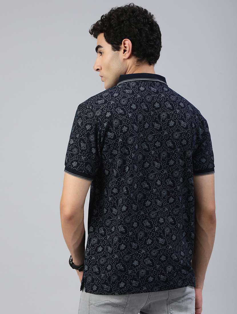 men printed short sleeve regular fit polo t-shirt - 21941391 -  Standard Image - 2