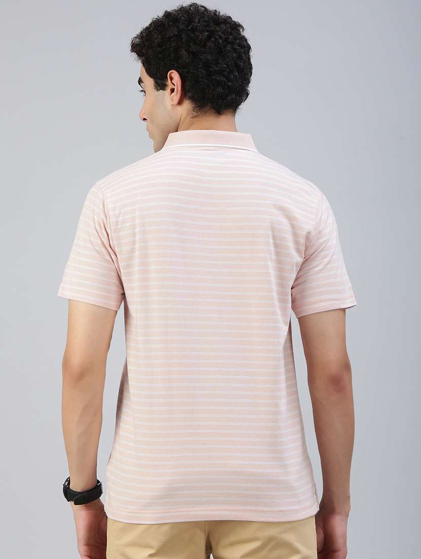 men striped short sleeve regular fit polo t-shirt - 21941392 -  Standard Image - 2