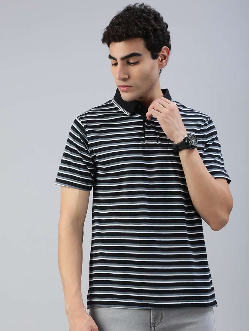 men printed short sleeve regular fit polo t-shirt