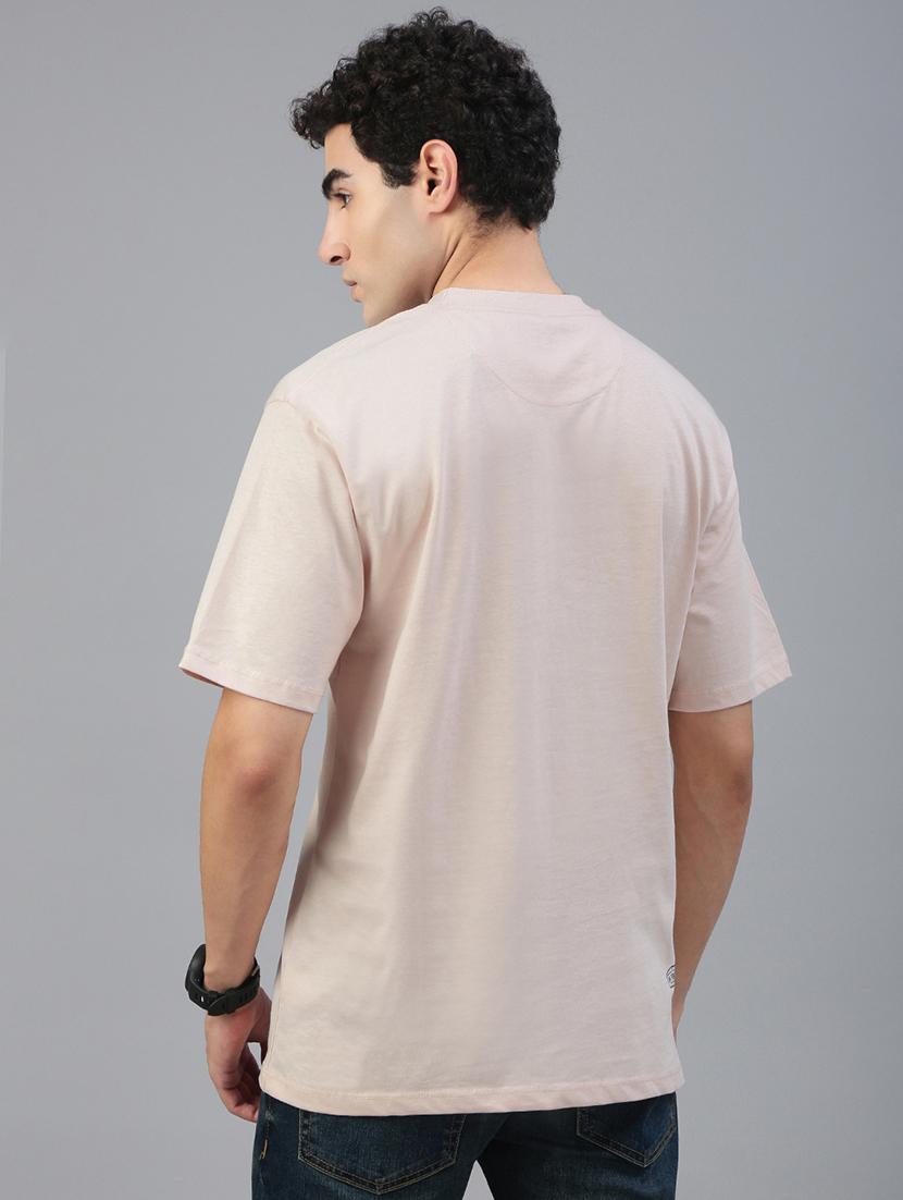 men front print round neck regular fit t-shirt - 21941399 - Standard Image - 2