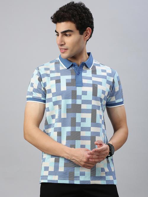 men printed short sleeve regular fit polo t-shirt - 21941402 - Standard Image - 0